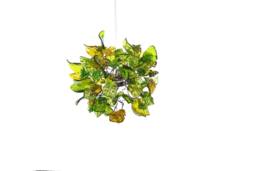 Pendant Lighting, Island Lighting With Shades Of Green Color Flowers & Leaves