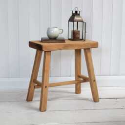 Reclaimed Wooden Stool - Rustic Driftwood Timber - Pine Ben Simpson Furniture