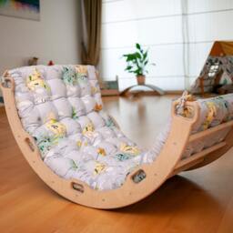 4 Pieces Montessori Climbing Set - Arch Climbing/Sliding Ramp Xl Cushion - thumbnail 3