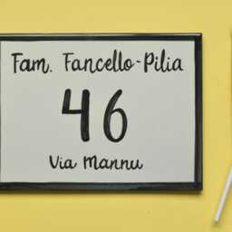 Black House Sign, Rectangle Address Plaque, Personalized Name Number Plaque, Outdoor Address Signs, Spanish Ceramic - thumbnail 2