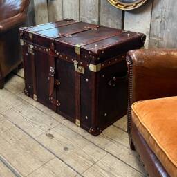 English Leather Trunk Set - thumbnail 3