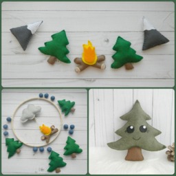 Camping Decor Garland Party Decorations Mountains Pine Trees Firewood Garland Nursery Wall Decor Adventure Awaits - thumbnail 4