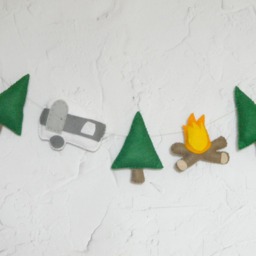 Camping Decor Garland Party Decorations Mountains Pine Trees Firewood Garland Nursery Wall Decor Adventure Awaits - thumbnail 3