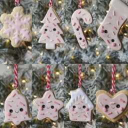 Adorable Candycane Sugar Cookie Christmas Tree Decoration - Handmade Polymer Clay Ornament, Cute Holiday Gift For - thumbnail 2