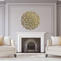 3D Mandala, Decorative Openwork Panel, Stylish Wall Decor, Ornate Graphics, Orient Style Wood Art, Ornament, Flower Of Life - thumbnail 2