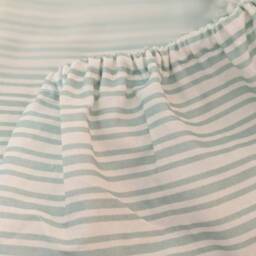 Baby Blue Ticking Stripe Crib Sheet Or Changing Pad Cover - thumbnail 3