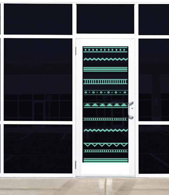Modern Geometric Door Decal - Vinyl Art Stickers - image 1