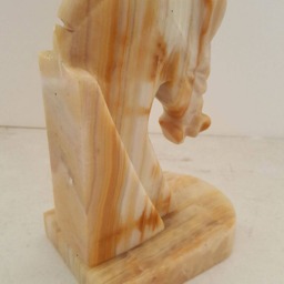 Yellow Jasper Horse Statue Stone Animal Carving - thumbnail 2