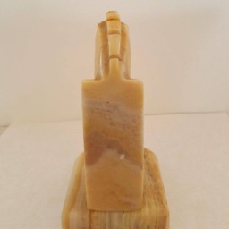 Yellow Jasper Horse Statue Stone Animal Carving - thumbnail 3