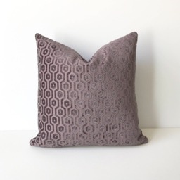 Purple Chenille Geometric Pillow, Velvet Dots Decorative Pillow Cover - thumbnail 2