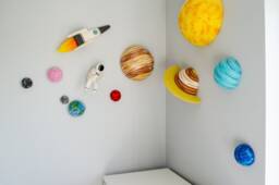Felt Solar System Planets 3D Nursery Wall Decor