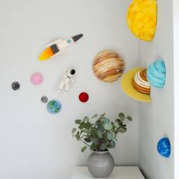 Felt Solar System Planets 3D Nursery Wall Decor - thumbnail 3