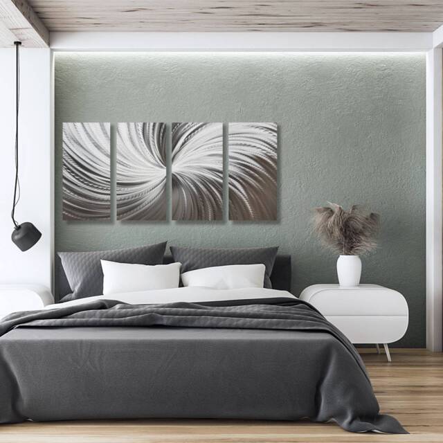 Metal Wall Art - Modern Spiral Sculpture, Large Metallic Decor, Unique Contemporary Artwork - image 1