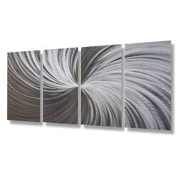 Metal Wall Art - Modern Spiral Sculpture, Large Metallic Decor, Unique Contemporary Artwork - thumbnail 2