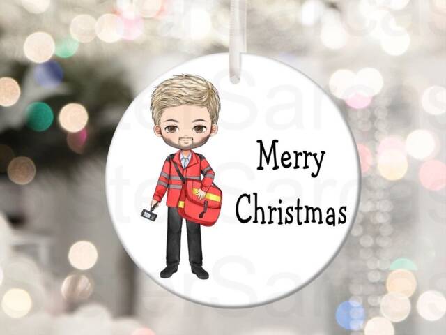 Personalised Postman Gift Christmas Bauble Funny Present Keepsake Novelty Tree Xmas For Him Grandad Papa Son Brother - image 1