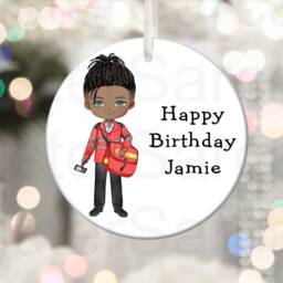 Personalised Postman Gift Christmas Bauble Funny Present Keepsake Novelty Tree Xmas For Him Grandad Papa Son Brother - thumbnail 2