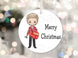 Personalised Postman Gift Christmas Bauble Funny Present Keepsake Novelty Tree Xmas For Him Grandad Papa Son Brother - thumbnail 1