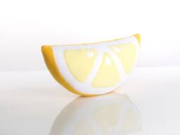 Lemon Slice Pillow Handmade Fleece Citrus Decor - thumbnail 1