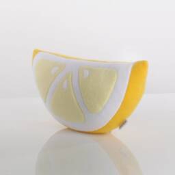 Lemon Slice Pillow Handmade Fleece Citrus Decor - thumbnail 3