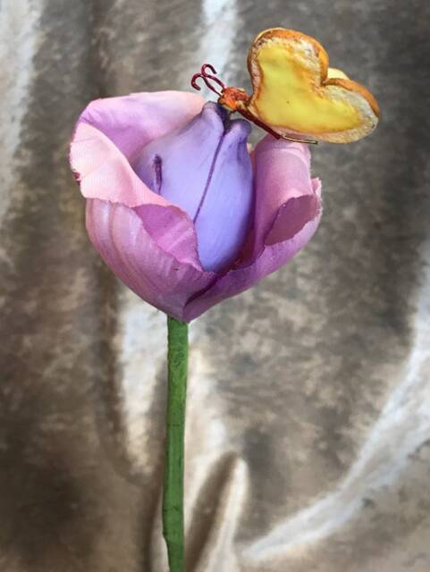 "Alice in Wonderland - Non Talking Flowers ""Bread & Butterflies Kissing The Tulips Lilac" - image 1