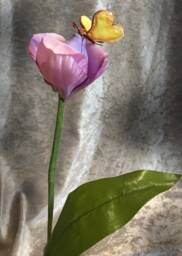 "Alice in Wonderland - Non Talking Flowers ""Bread & Butterflies Kissing The Tulips Lilac" - thumbnail 2