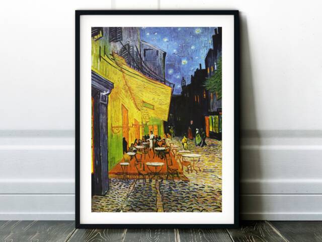 Van Gogh - Cafe Terrace At Night -Terrasse Du Caf?? Le Soir Print Poster