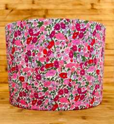 Liberty Lampshade/Ceiling Light in Pink Poppy Forest Fabric.sizes 40cm 30cm & 20cm For Pendant Table Floor Bedside Lamp - thumbnail 1