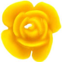 Beeswax Candle Rose Handmade Golden Yellow 100% Natural Candles -Height 5 cm -Diameter 6.5 -Burning Time Approx. 6H Per Natural - thumbnail 2