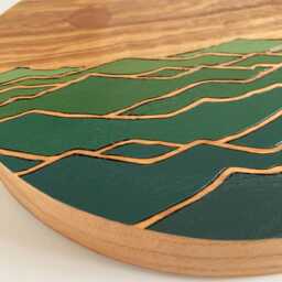 Mountains + Sun On Ash No. 3 - Wood Wall Art Nature Inspired New Home Decor - thumbnail 2