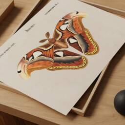 Vintage Moth Print, Charles D'orbigny Illustration, Rustic Farmhouse Wall Art - thumbnail 2