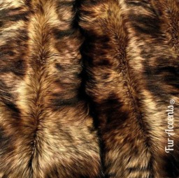 Golden Brown Wolf Faux Fur Rug - Plush Pieced Strip, Usa Made - thumbnail 4