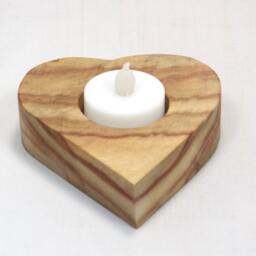 Custom Made Wooden Heart Shape Tea Light Holder. Valentine Gift Or For Mum - thumbnail 2