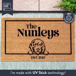 Golden Doodle Dog Doormat - Custom Pet Breed Rug Personalized Animal Cute Family Lover Gift Couples - thumbnail 1
