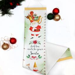 Personalized Christmas Eve Growth Chart, Santa Wall Hanging - thumbnail 3