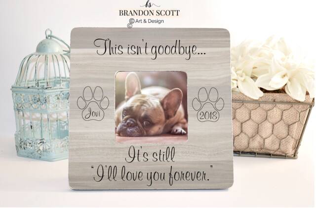 Personalized Dog Memorial Picture Frame Pet Loss Sympathy Gift - image 1
