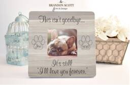 Personalized Dog Memorial Picture Frame Pet Loss Sympathy Gift - thumbnail 1