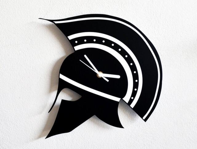 Sparta Greek Helmet Silhouette - Wall Clock - image 1