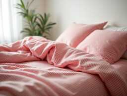 Red Small Gingham Cotton 1 Duvet Cover Checkered Comforter Set Cozy Bedroom Decor Duvet