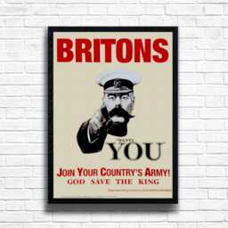 Wwii Propaganda Poster Print Britons Join Your Army, Retro Wall Art - thumbnail 2