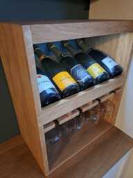 Wine & Glass Display Rack - Personalisation Option - thumbnail 1