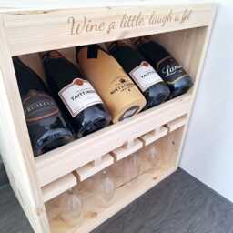 Wine & Glass Display Rack - Personalisation Option - thumbnail 4