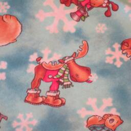 Christmas Pillow Case - Animal Snow Animals- Standard Moose-Bear-Squirrel-Racoon-Beaver-Dog - thumbnail 2