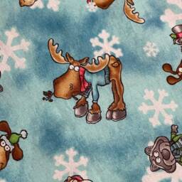 Christmas Pillow Case - Animal Snow Animals- Standard Moose-Bear-Squirrel-Racoon-Beaver-Dog - thumbnail 4