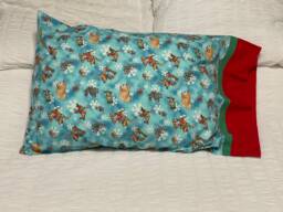 Christmas Pillow Case - Animal Snow Animals- Standard Moose-Bear-Squirrel-Racoon-Beaver-Dog