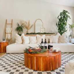 Black & Cream Checkerboard Moroccan Rug - Handmade Beni Ourain Wool Shag Carpet - thumbnail 3