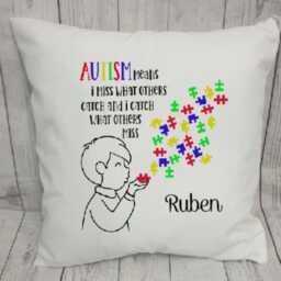 Personalised Children's Decorative Cushion, Kids Pillow, Soft Nursery Playroom, Bedroom Decor, Gift For Children - thumbnail 1