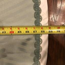 Handmade 68.75 Inch Frosted Green Christmas Tree Skirt - Made in Usa - thumbnail 4