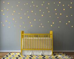 Stars Decal Set - 75 Star Wall Decals Nursery Kids Bedroom Decor - thumbnail 1