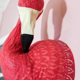 Paper M??ch?? Flamingo Head, Piper - thumbnail 3