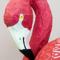Paper M??ch?? Flamingo Head, Piper - thumbnail 2